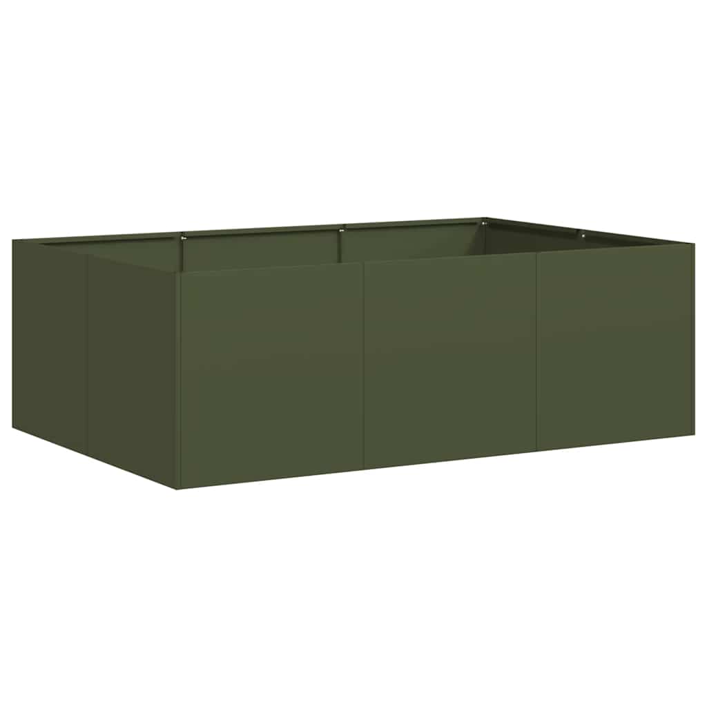 Vidaxx jardinière 120x80x40 cm acier vert olive