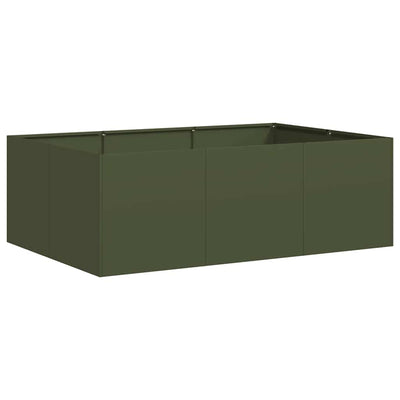 Vidaxx jardinière 120x80x40 cm acier vert olive