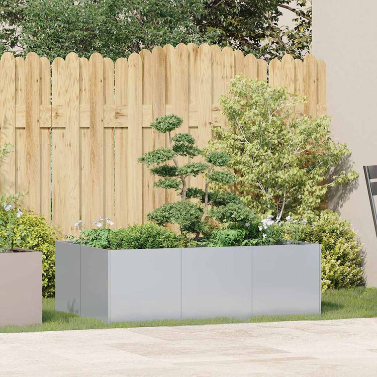 Jardinière Vidaxx 120x80x40 cm en acier galvanisé
