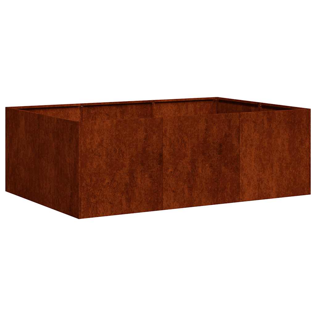 Vidaxx jardinière rouillé 120x80x40 cm acier résistant aux intempéries