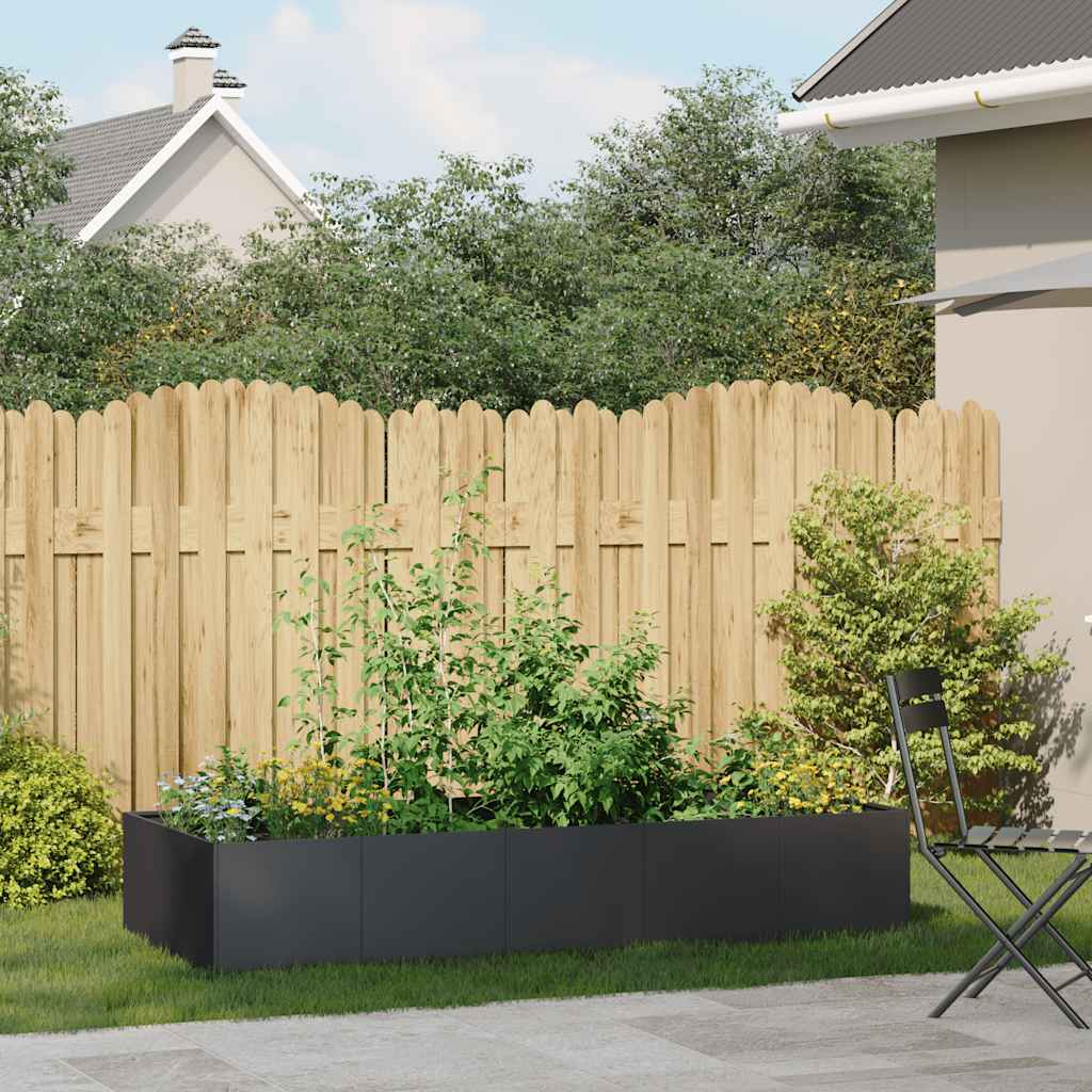 Vidaxx jardinière 200x80x40 cm acier noir