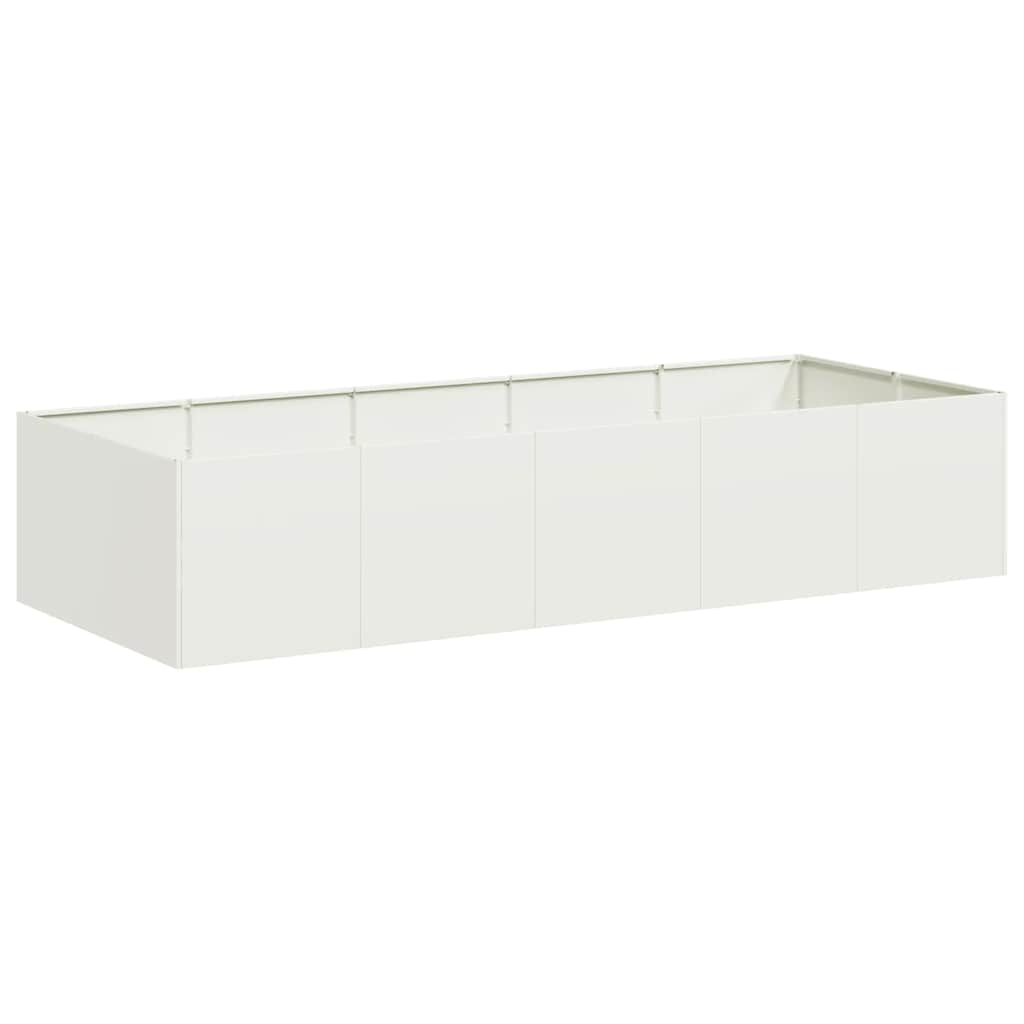 Vidaxx jardinière 200x80x40 cm acier blanc
