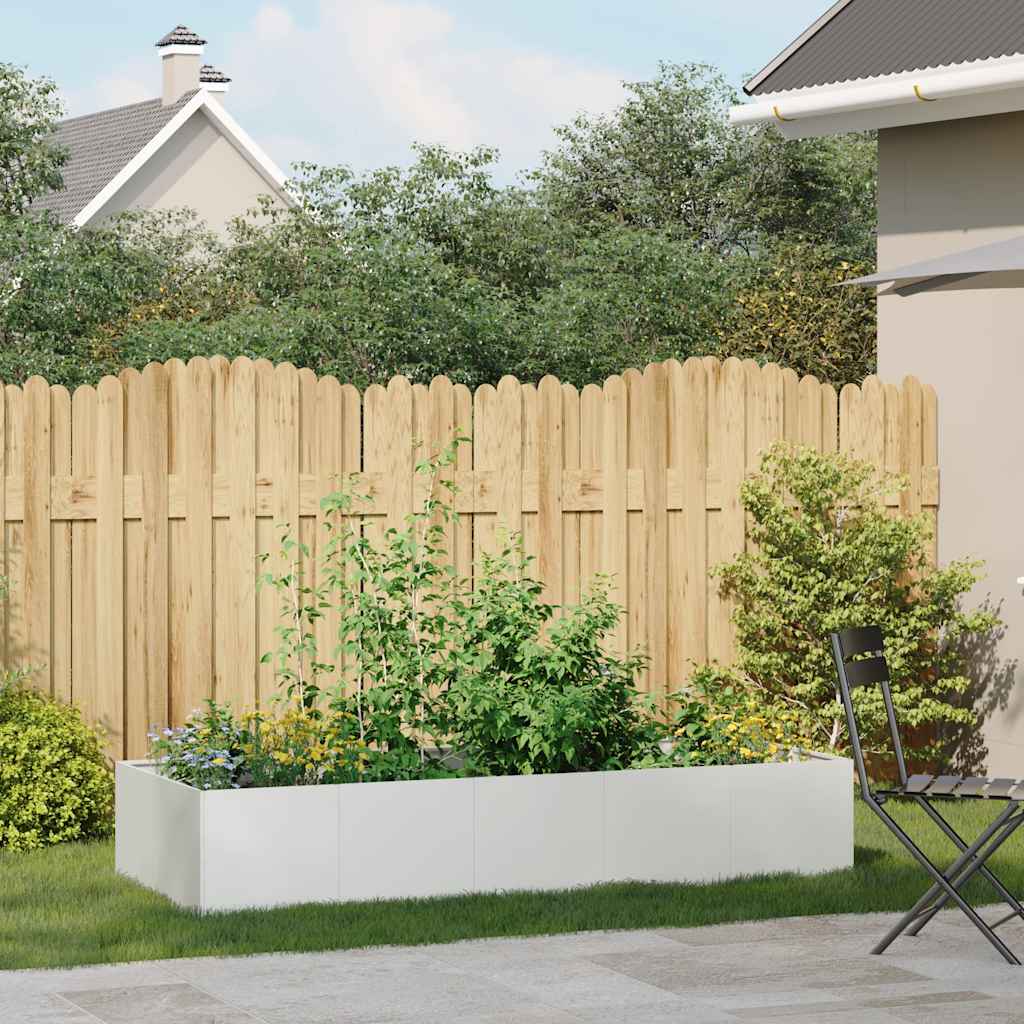 Vidaxx jardinière 200x80x40 cm acier blanc