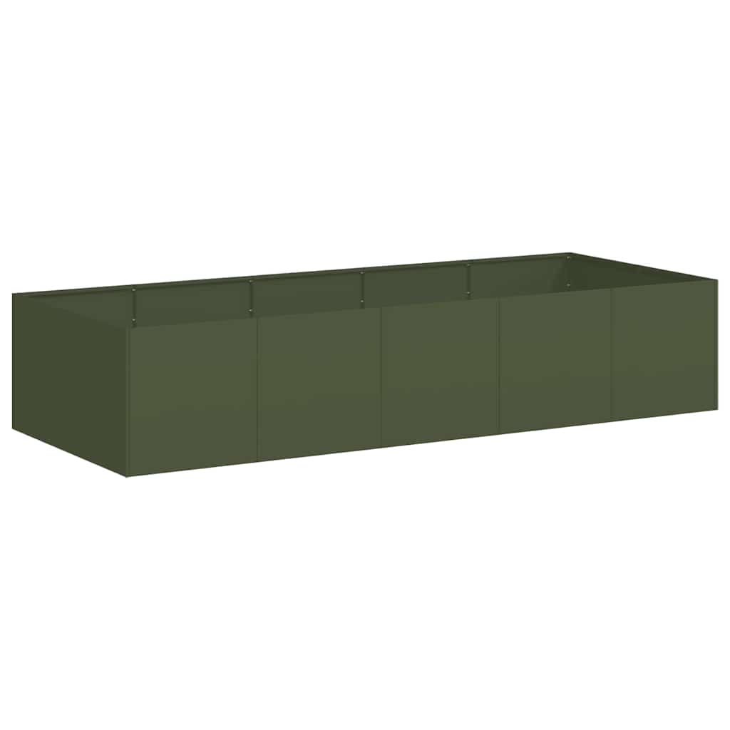 Vidaxx jardinière 200x80x40 cm acier vert olive
