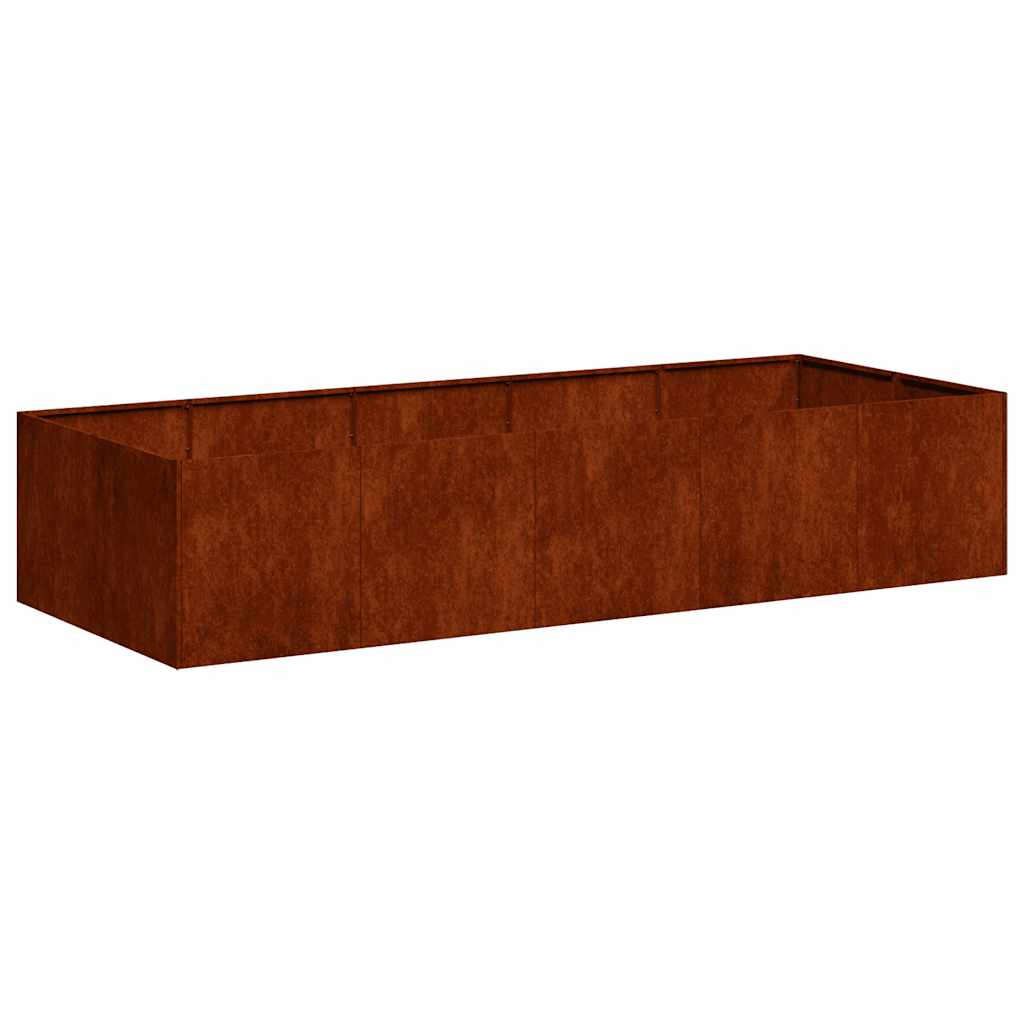 Vidaxx jardinière rouillé 200x80x40 cm acier résistant aux intempéries