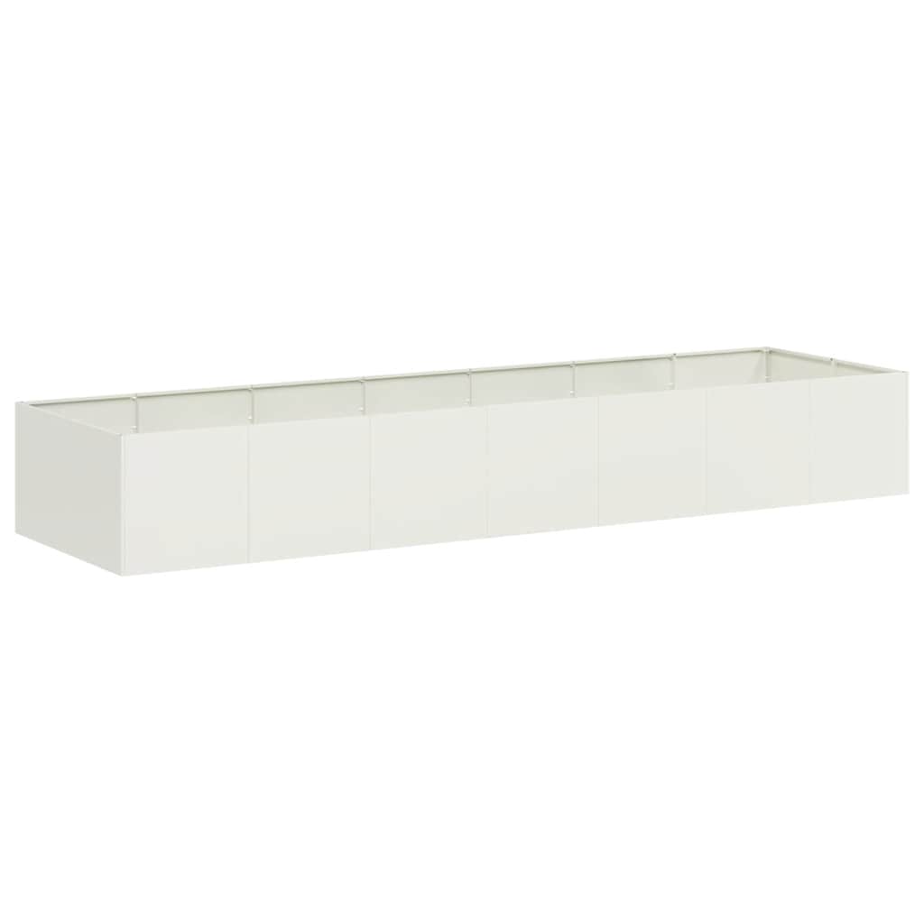 Vidaxx jardinière 280x80x40 cm acier blanc