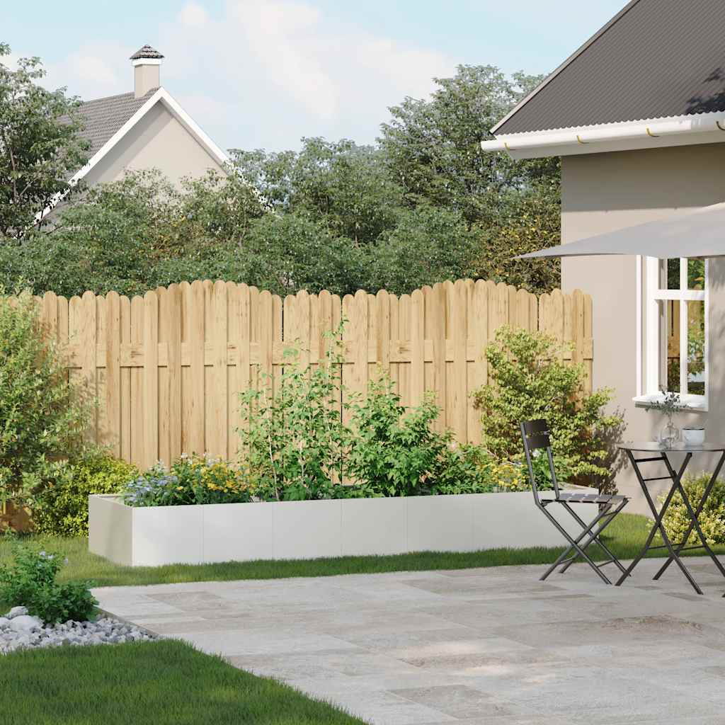 Vidaxx jardinière 280x80x40 cm acier blanc