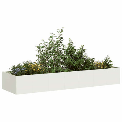 Vidaxx jardinière 280x80x40 cm acier blanc