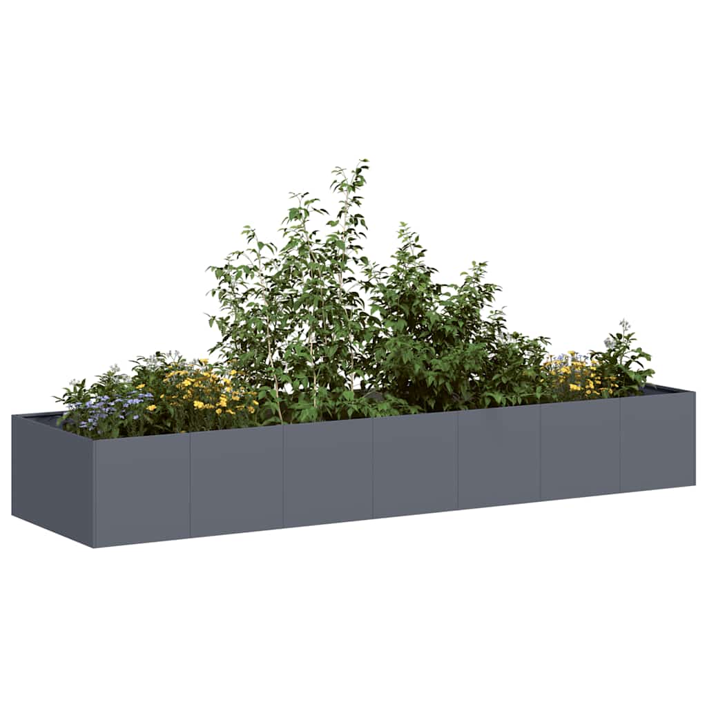Jardinière Vidaxx 280x80x40 cm acier anthracite