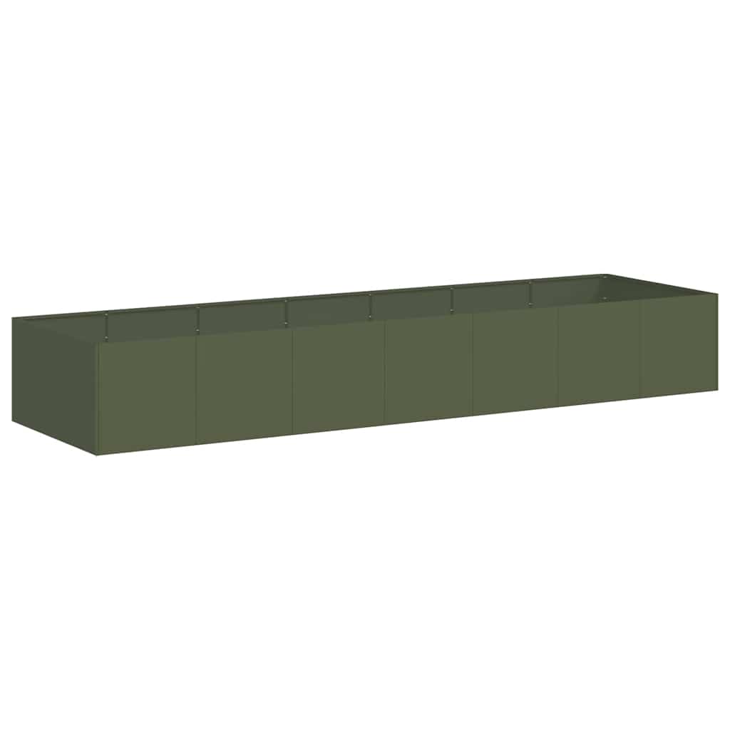 Vidaxx jardinière 280x80x40 cm acier vert olive