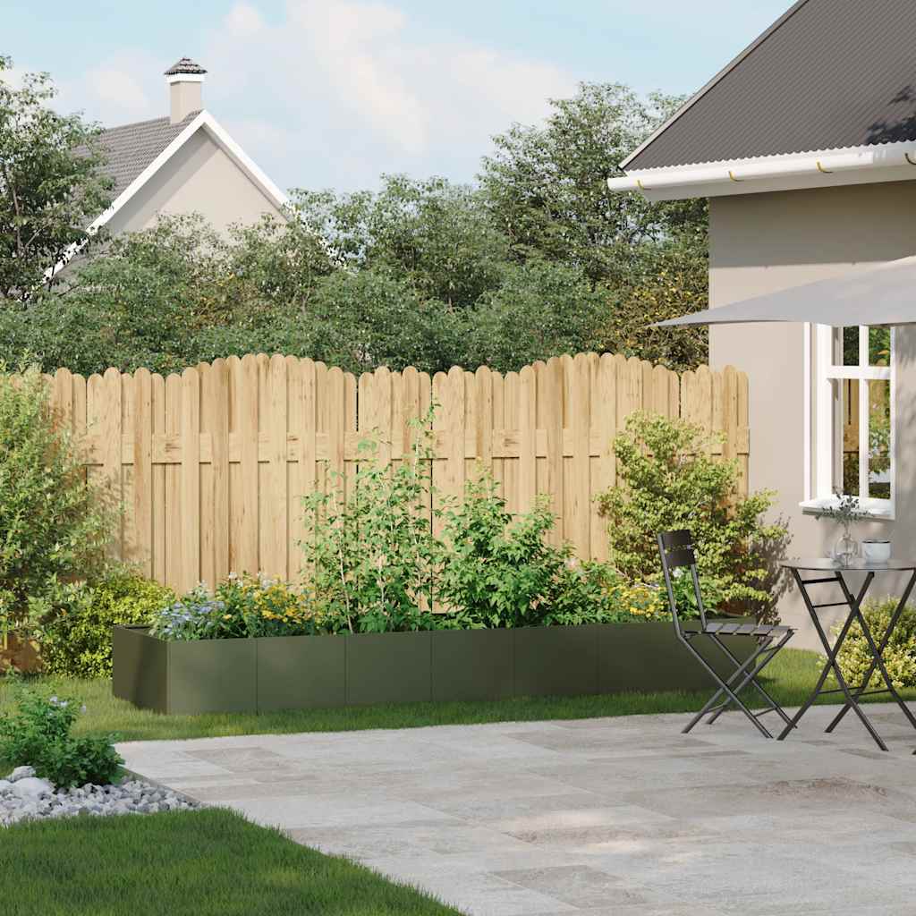 Vidaxx jardinière 280x80x40 cm acier vert olive