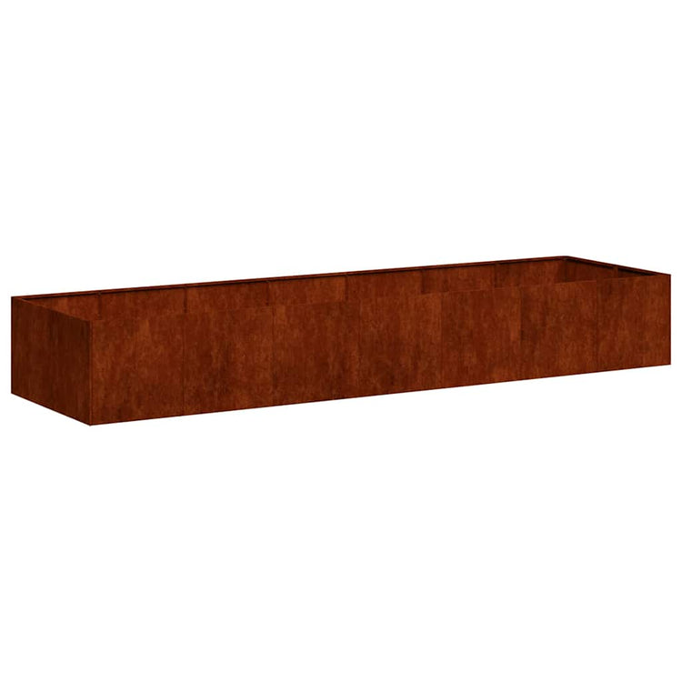 Vidaxx jardinière rouillé 280x80x40 cm acier résistant aux intempéries