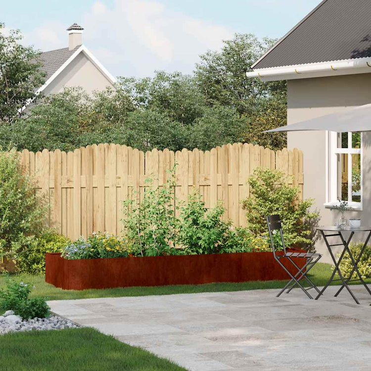 Vidaxx jardinière rouillé 280x80x40 cm acier résistant aux intempéries