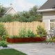 Vidaxx jardinière rouillé 280x80x40 cm acier résistant aux intempéries
