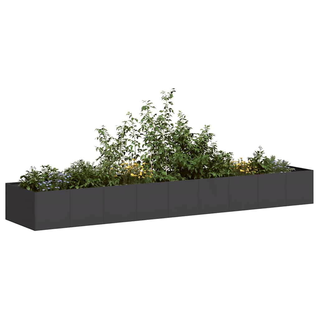 Vidaxx jardinière 360x80x40 cm acier noir
