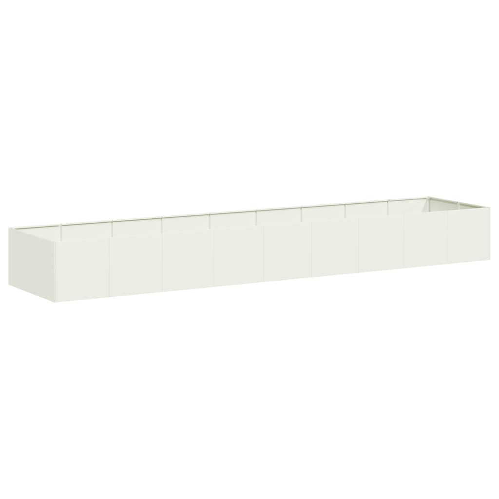 Vidaxx jardinière 360x80x40 cm acier blanc