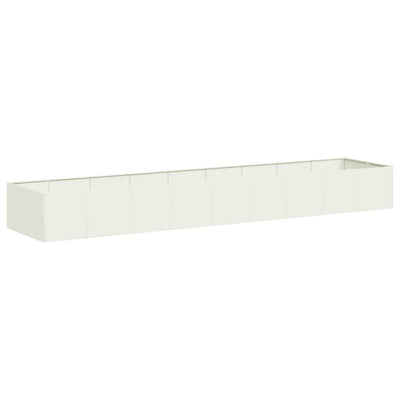 Vidaxx jardinière 360x80x40 cm acier blanc