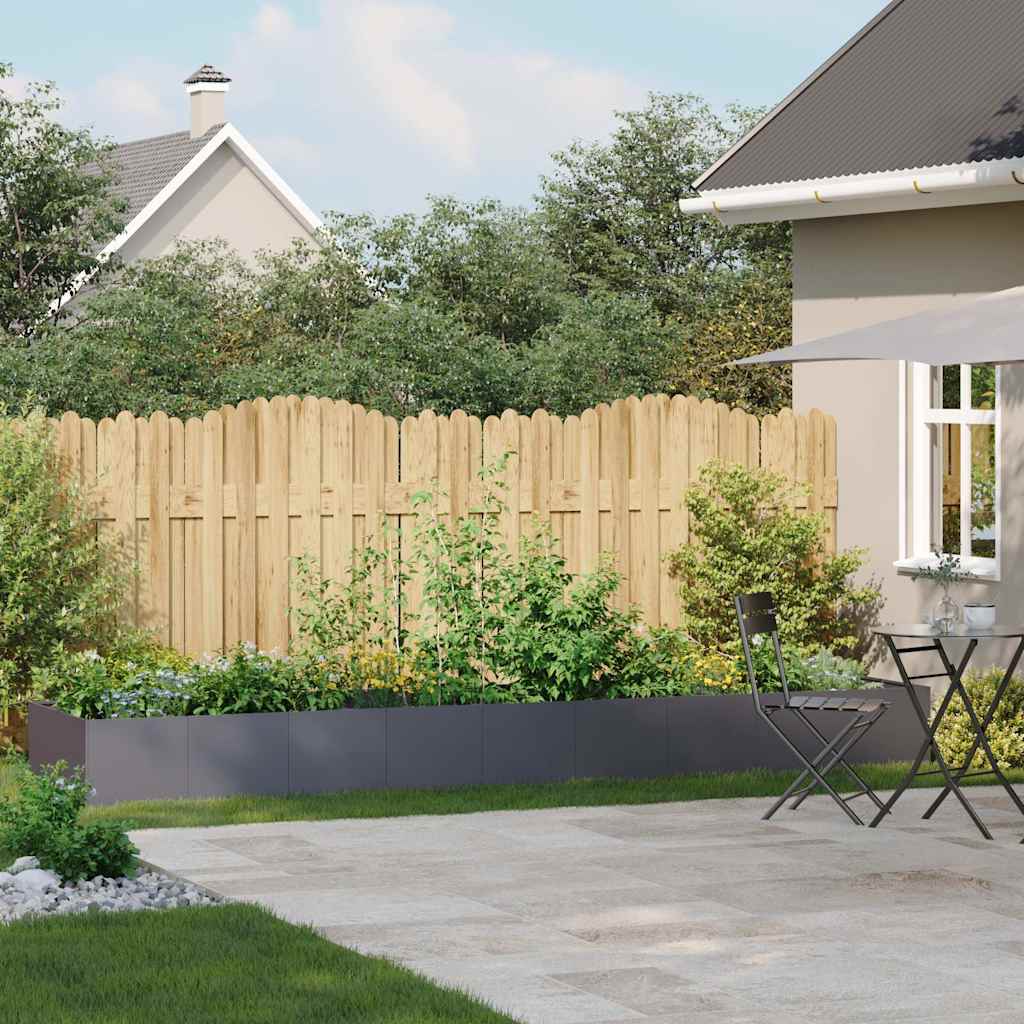 Jardinière Vidaxx 360x80x40 cm acier anthracite