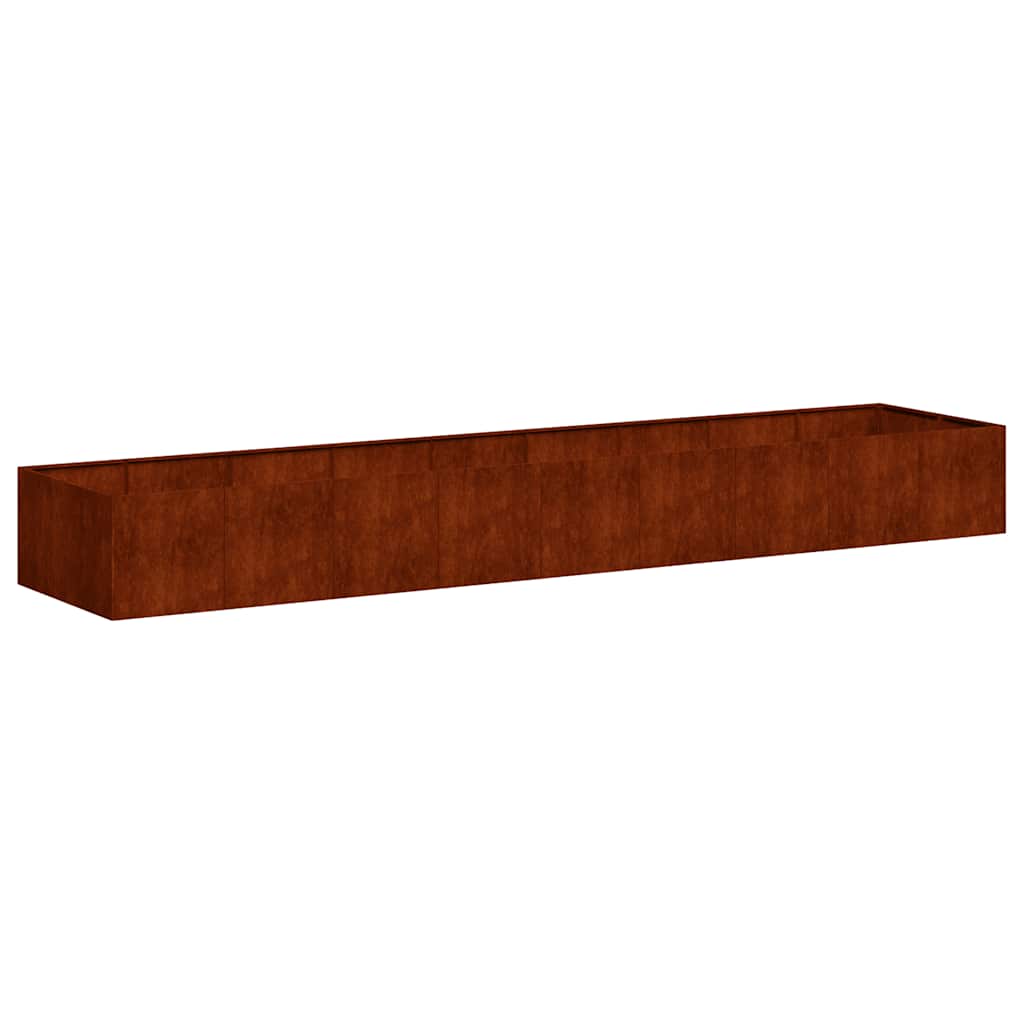 Vidaxx jardinière rouillé 360x80x40 cm acier résistant aux intempéries