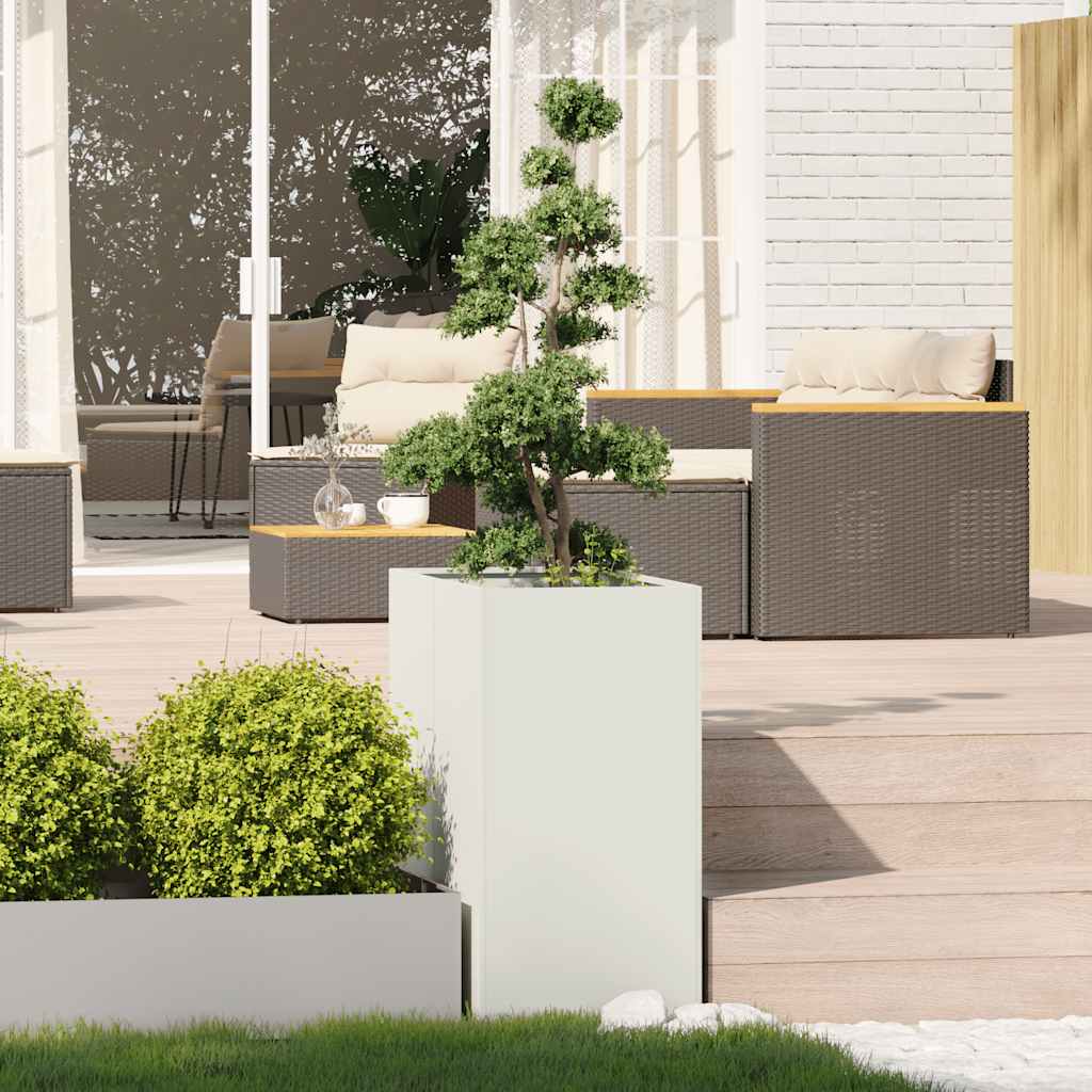 Vidaxx jardinière 40x80x80 cm acier blanc