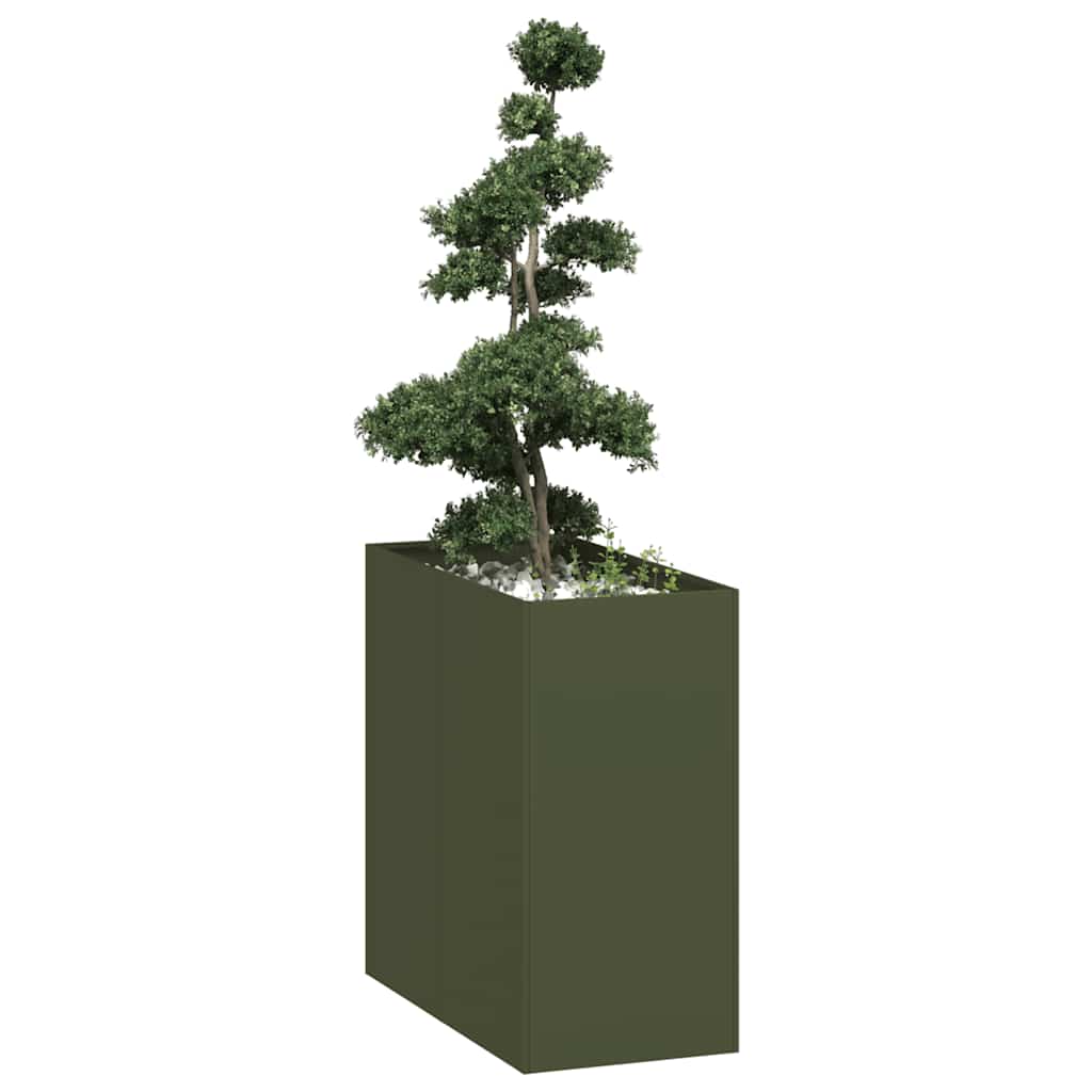 Vidaxx jardinière 40x80x80 cm acier vert olive