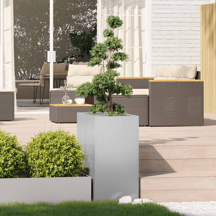 Jardinière Vidaxx 40x80x80 cm en acier galvanisé
