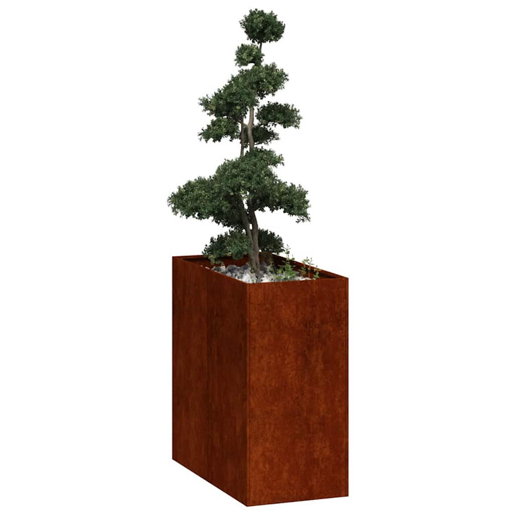 Vidaxx jardinière rouillé 40x80x80 cm acier résistant aux intempéries
