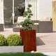 Vidaxx jardinière rouillé 40x80x80 cm acier résistant aux intempéries