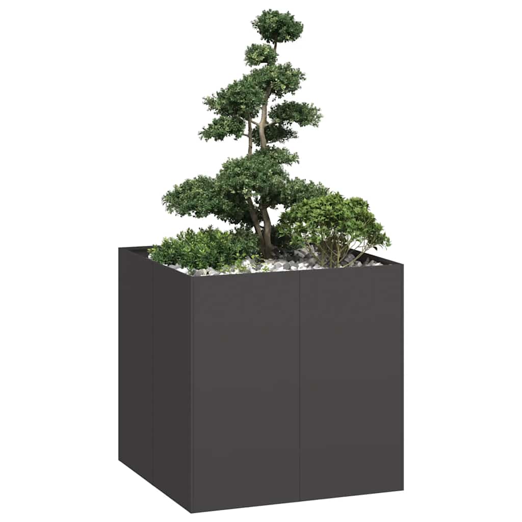 Vidaxx jardinière 80x80x80 cm acier noir