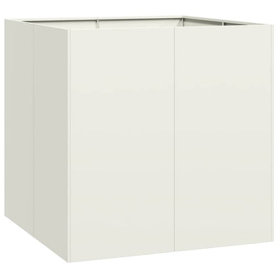 Vidaxx jardinière 80x80x80 cm acier blanc