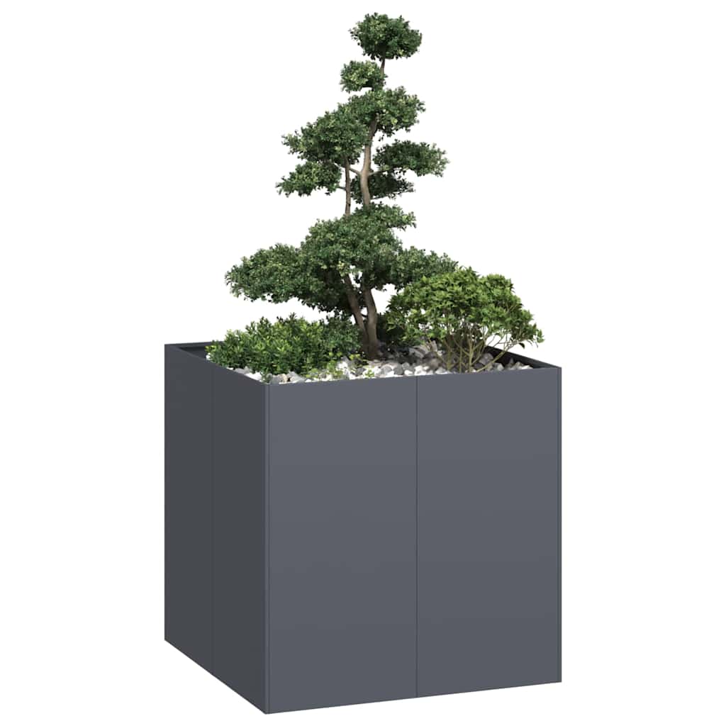 Vidaxx jardinière 80x80x80 cm acier anthracite