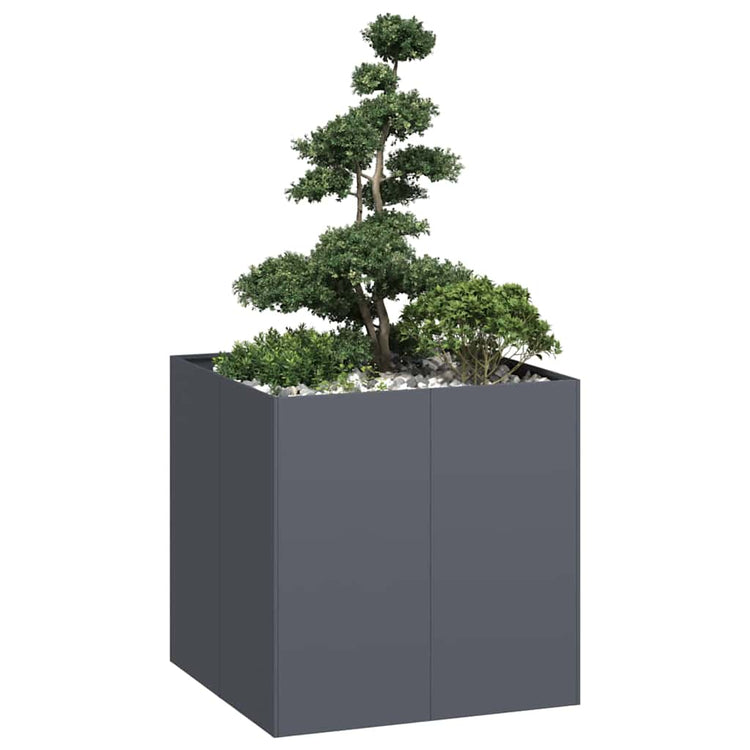 Vidaxx jardinière 80x80x80 cm acier anthracite