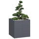 Vidaxx jardinière 80x80x80 cm acier anthracite