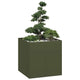 Vidaxx jardinière 80x80x80 cm acier vert olive