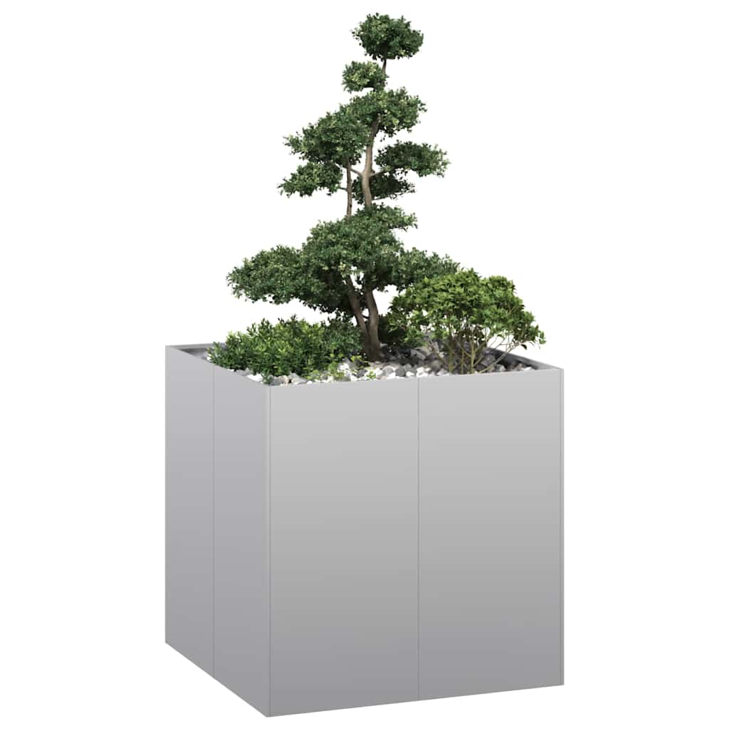 Jardinière Vidaxx 80x80x80 cm en acier galvanisé