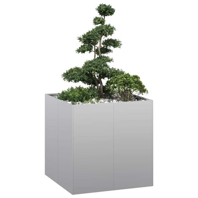 Jardinière Vidaxx 80x80x80 cm en acier galvanisé