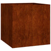 Vidaxx jardinière rouillé 80x80x80 cm acier résistant aux intempéries