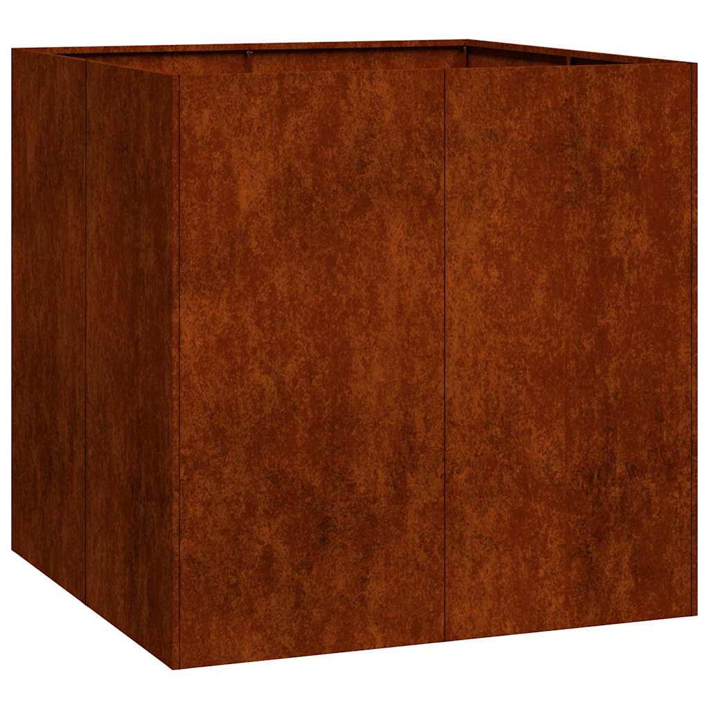 Vidaxx jardinière rouillé 80x80x80 cm acier résistant aux intempéries