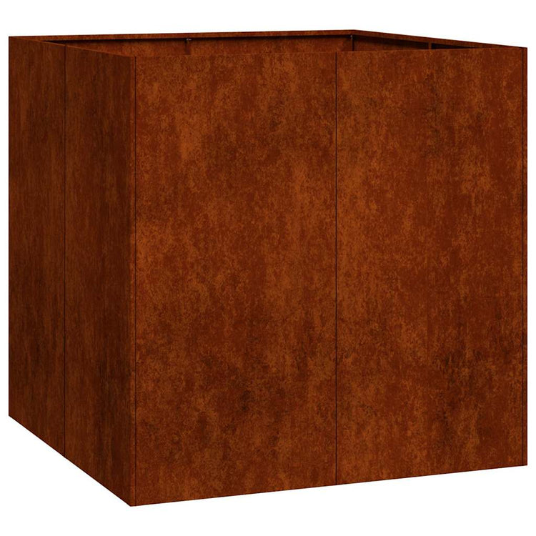 Vidaxx jardinière rouillé 80x80x80 cm acier résistant aux intempéries