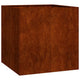Vidaxx jardinière rouillé 80x80x80 cm acier résistant aux intempéries