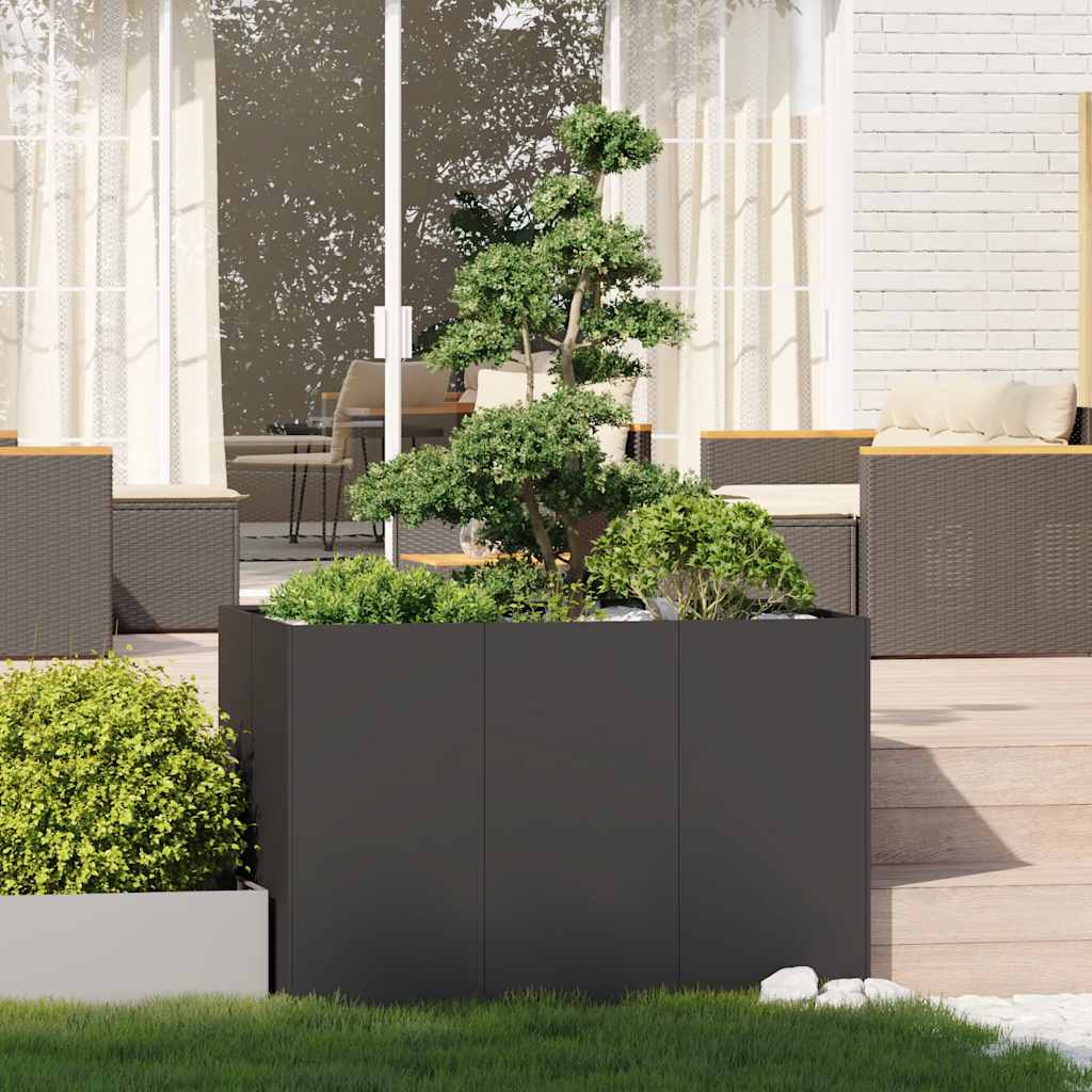 Vidaxx jardinière 120x80x80 cm acier noir