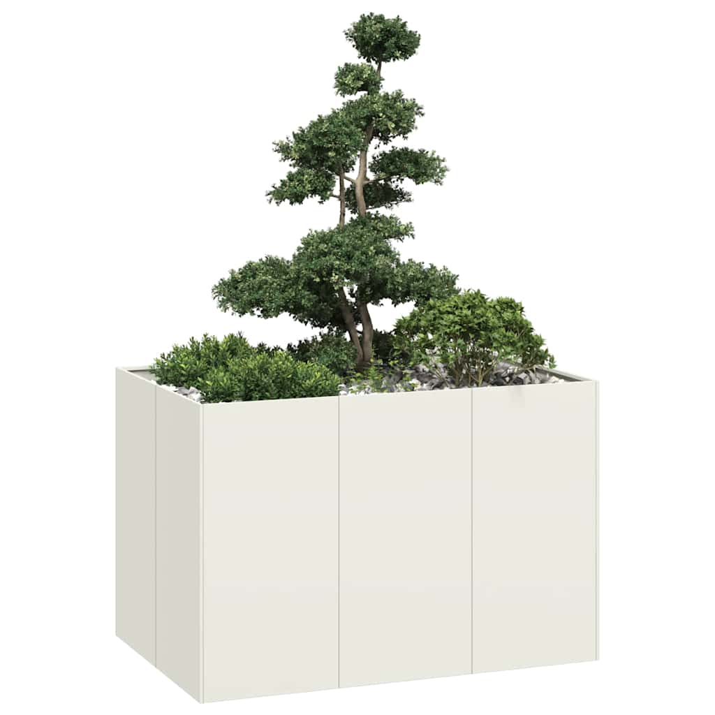 Vidaxx jardinière 120x80x80 cm acier blanc