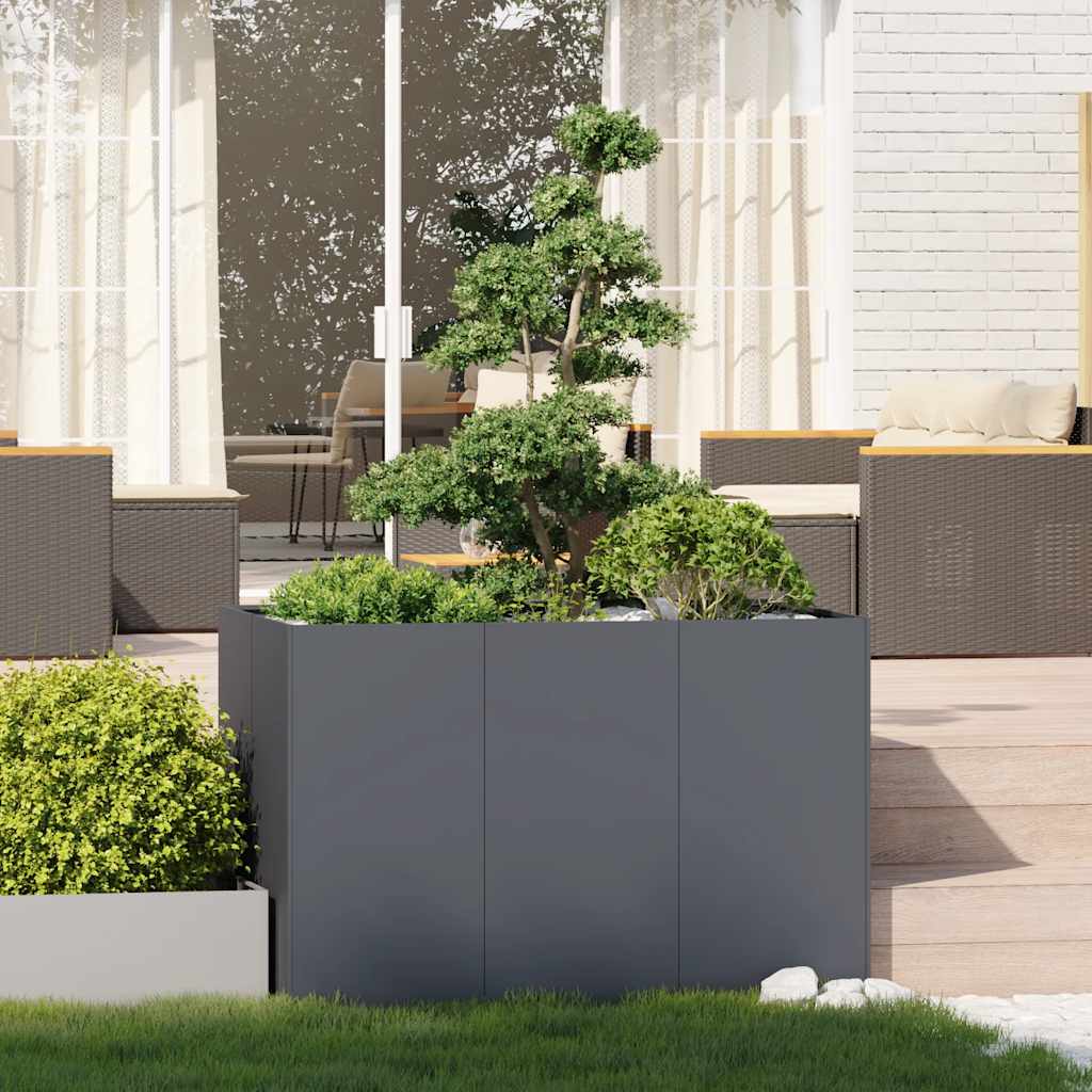 Vidaxx jardinière 120x80x80 cm acier anthracite