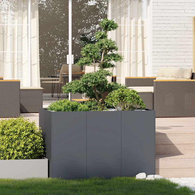 Vidaxx jardinière 120x80x80 cm acier anthracite