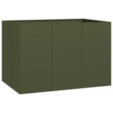 Vidaxx jardinière 120x80x80 cm acier vert olive - afbeelding 2