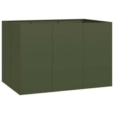 Vidaxx jardinière 120x80x80 cm acier vert olive