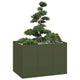 Vidaxx jardinière 120x80x80 cm acier vert olive