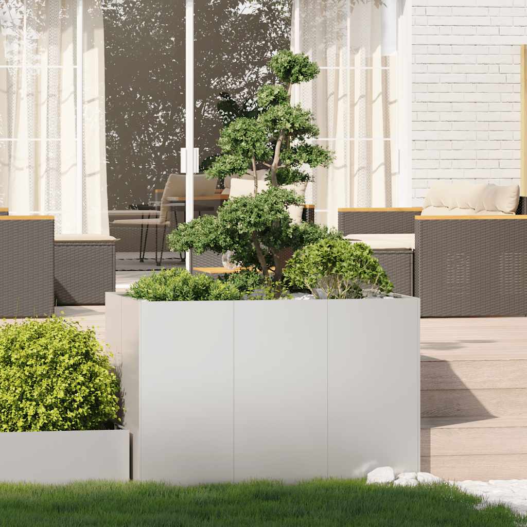 Jardinière Vidaxx 120x80x80 cm acier inoxydable