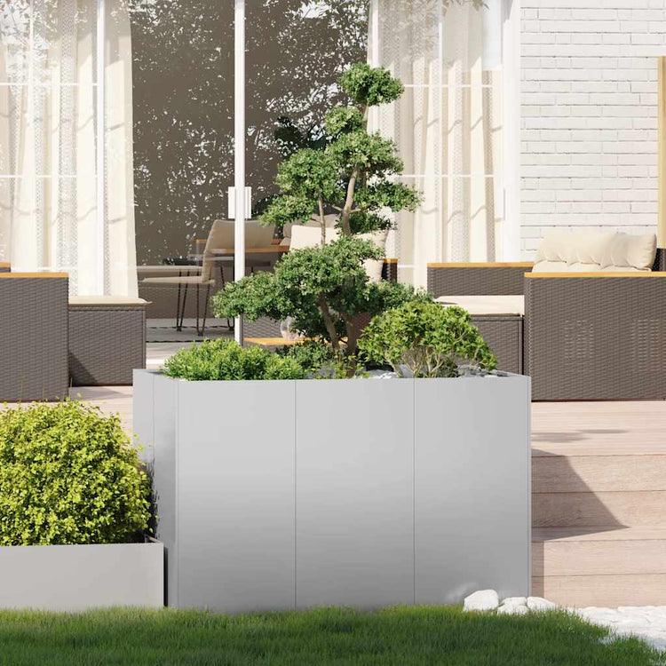 Jardinière Vidaxx 120x80x80 cm en acier galvanisé