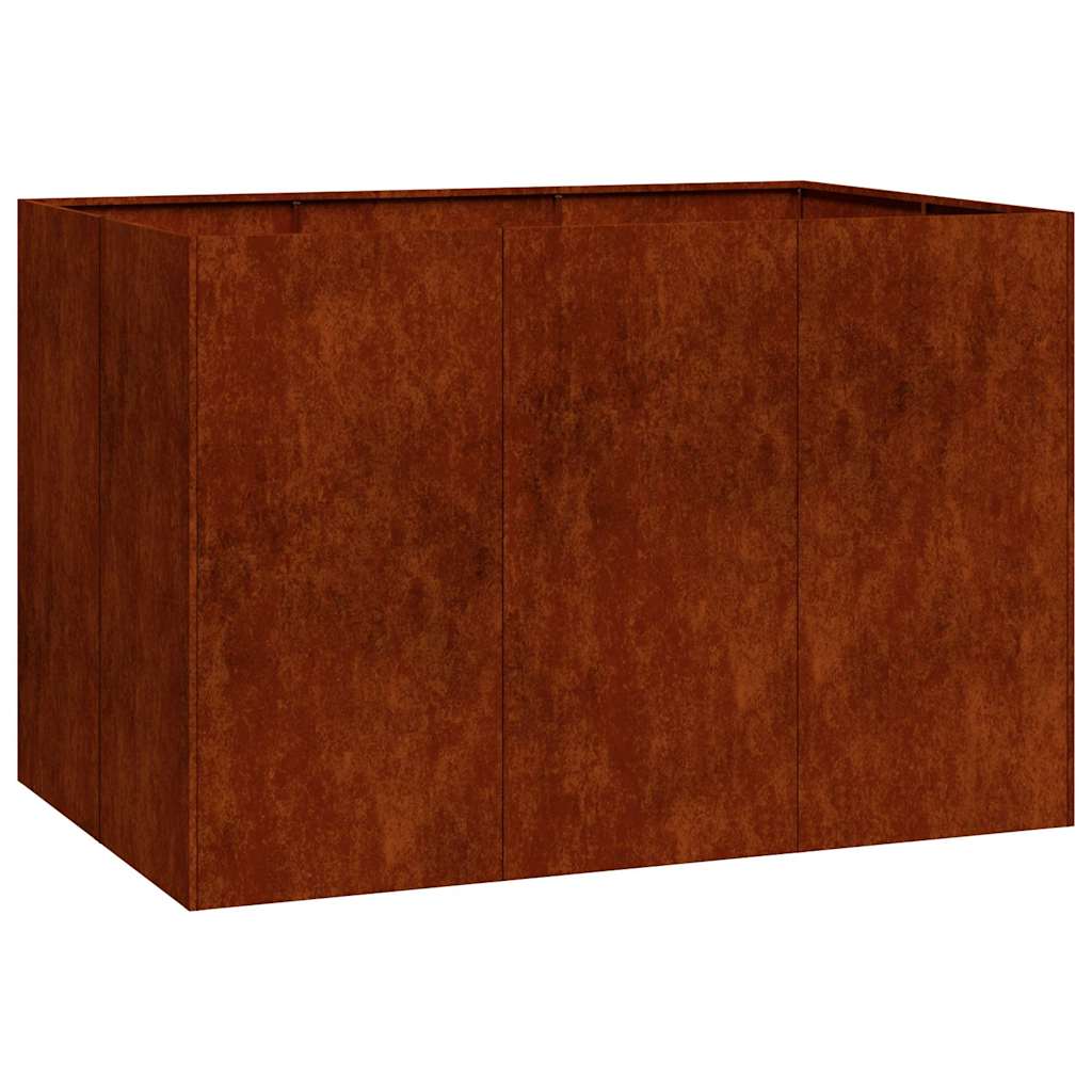 Vidaxx jardinière rouillé 120x80x80 cm acier résistant aux intempéries